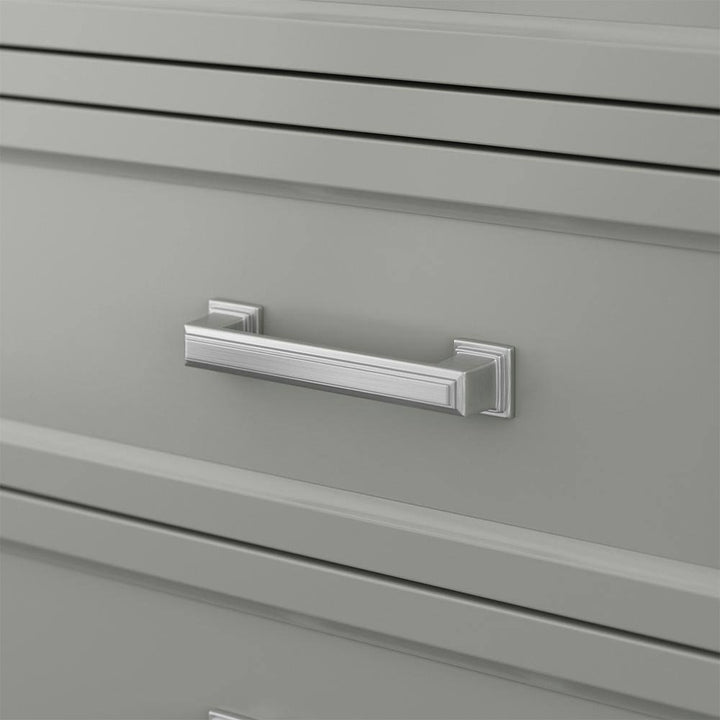 Affinity 37" Single Sink Vanity with White & Gray Carrara Marble Top - Design Element Bath Kitchen - Bathroom Vanity - Gray