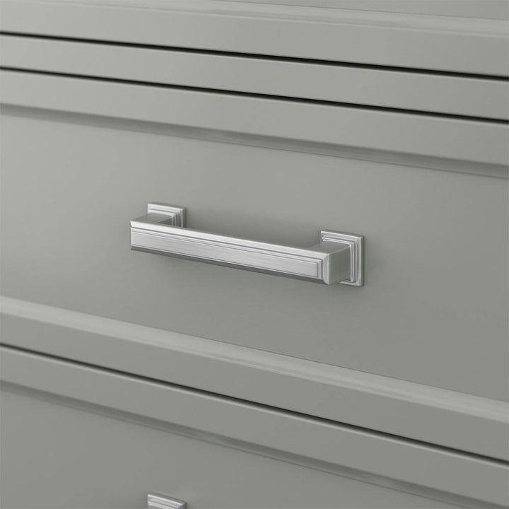 Affinity 49" Single Sink Vanity with White & Gray Carrara Marble Top - Design Element Bath Kitchen - Bathroom Vanity - White