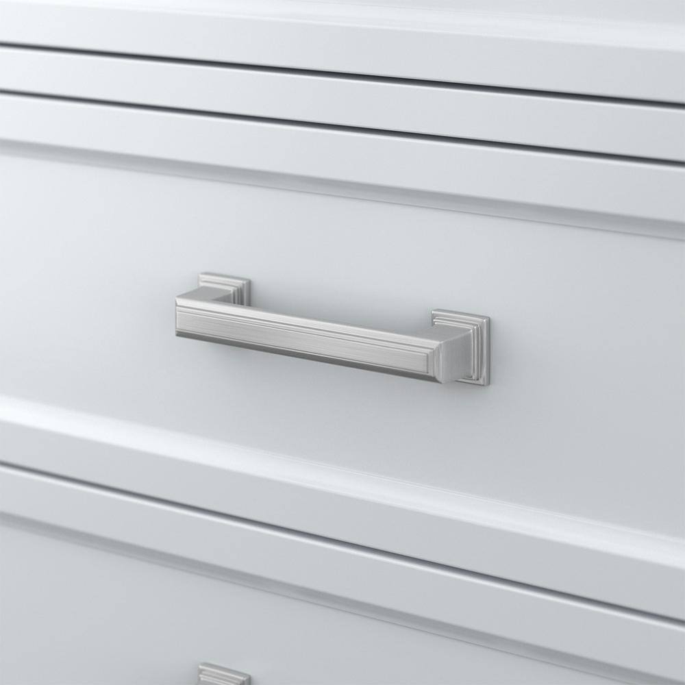 Affinity 49" Single Sink Vanity with White & Gray Carrara Marble Top - Design Element Bath Kitchen - Bathroom Vanity - White