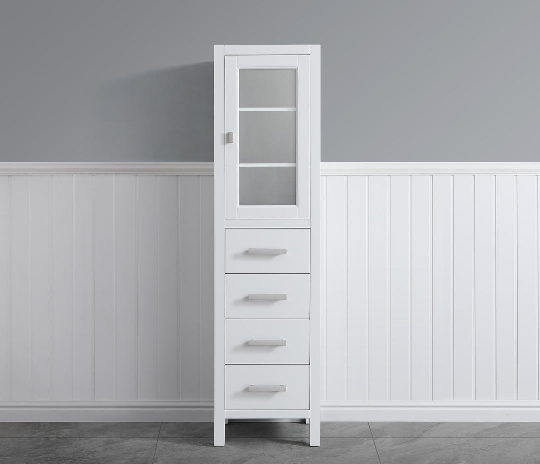 London 66" H x 18" W Linen Tower - Design Element Bath Kitchen - Linen Cabinet - 