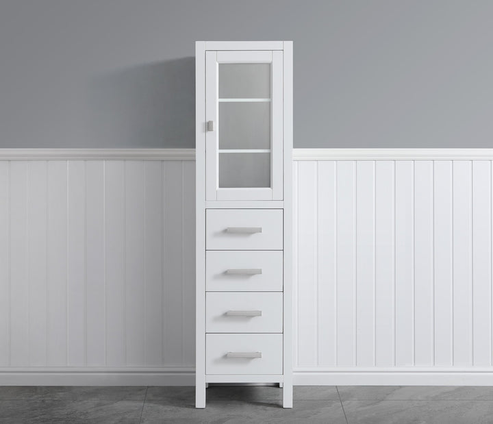 London 66" H x 18" W Linen Tower - Design Element Bath Kitchen - Linen Cabinet - 