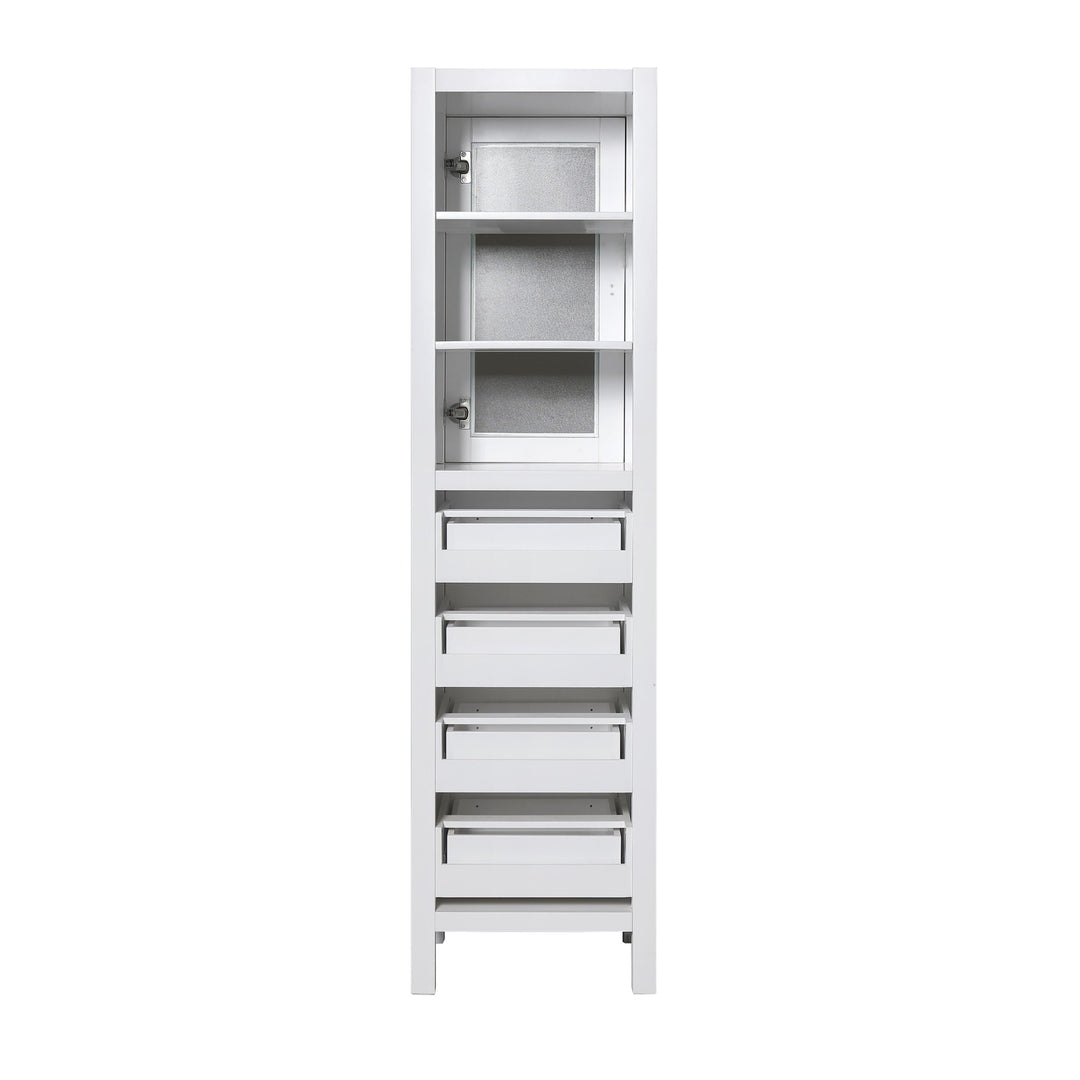 London 66" H x 18" W Linen Tower - Design Element Bath Kitchen - Linen Cabinet - 