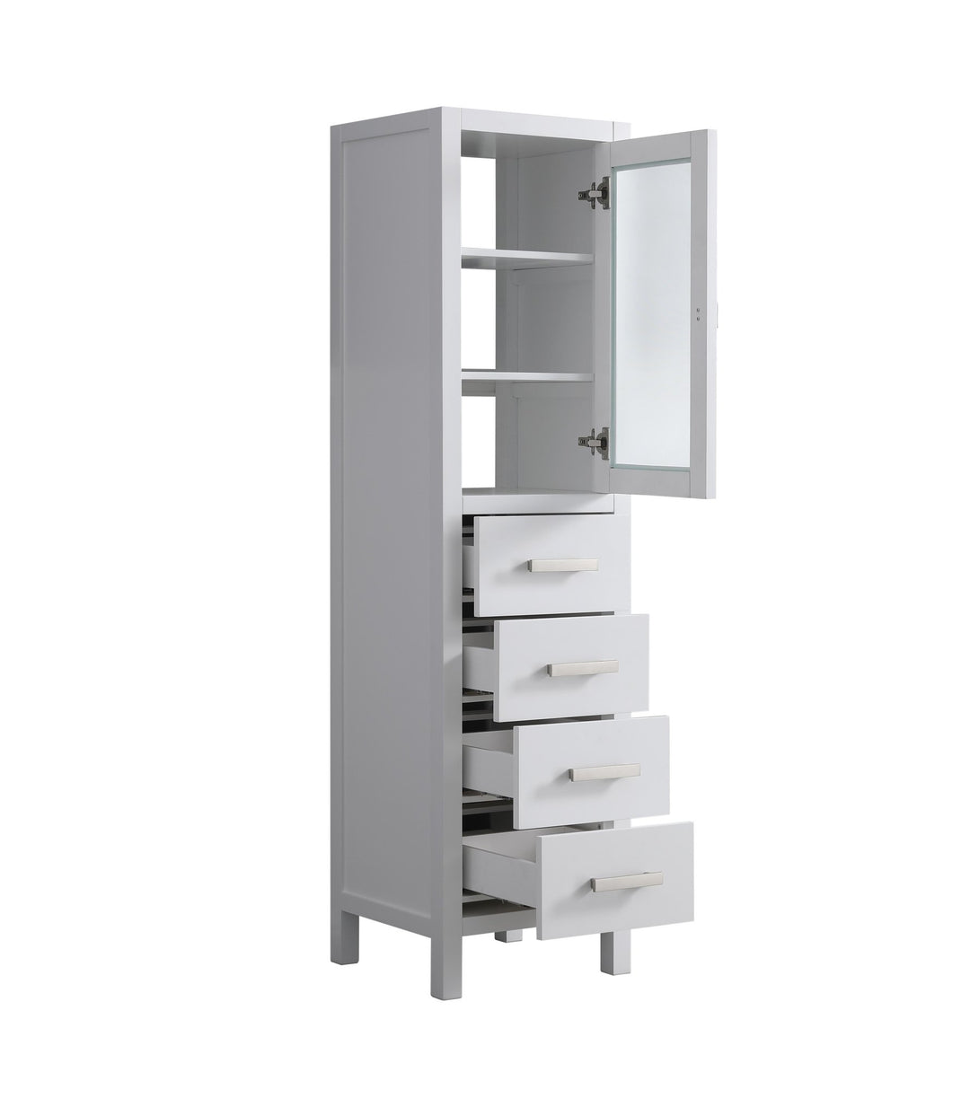 London 66" H x 18" W Linen Tower - Design Element Bath Kitchen - Linen Cabinet - 