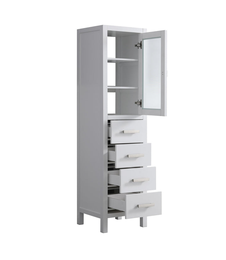 London 66" H x 18" W Linen Tower - Design Element Bath Kitchen - Linen Cabinet - 