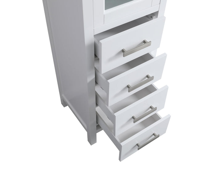 London 66" H x 18" W Linen Tower - Design Element Bath Kitchen - Linen Cabinet - 