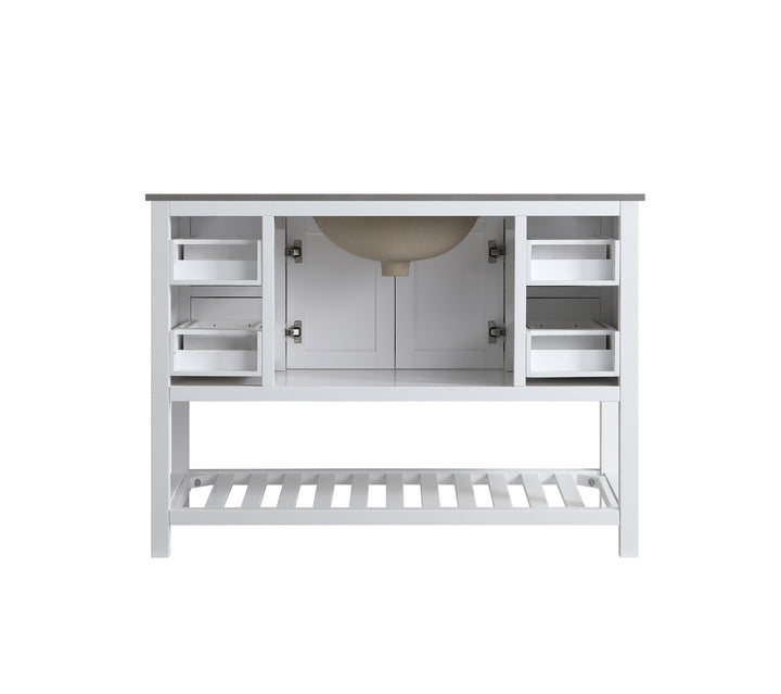 Monaco 48" Single Sink Bathroom Vanity Base Cabinet without Top - Design Element Bath Kitchen - Bathroom Vanity - Cloud White