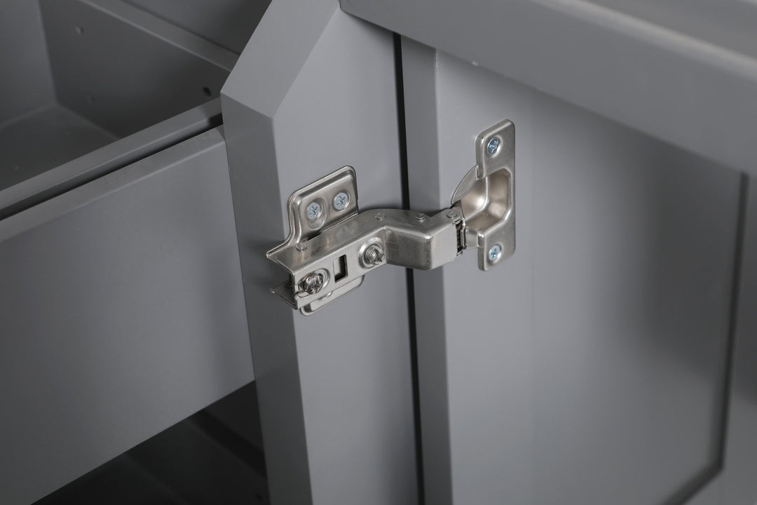 Monaco 72" Double Sink Bathroom Vanity Base Cabinet without Top - Design Element Bath Kitchen - Bathroom Vanity - Classic Gray
