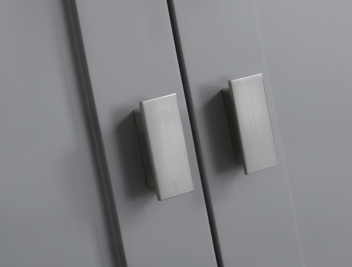Monaco 72" Double Sink Bathroom Vanity Base Cabinet without Top - Design Element Bath Kitchen - Bathroom Vanity - Classic Gray