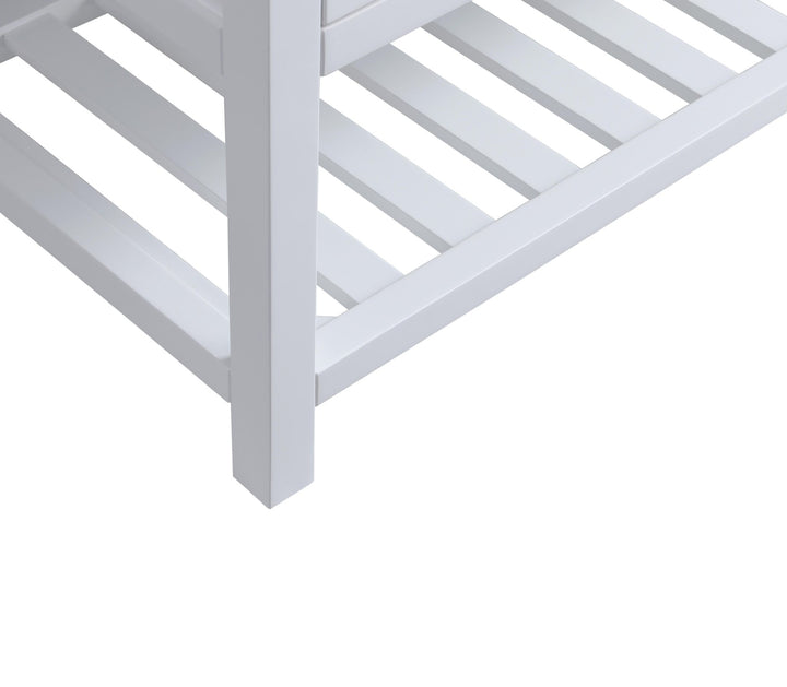 Monaco 72" Double Sink Bathroom Vanity Base Cabinet without Top - Design Element Bath Kitchen - Bathroom Vanity - Cloud White