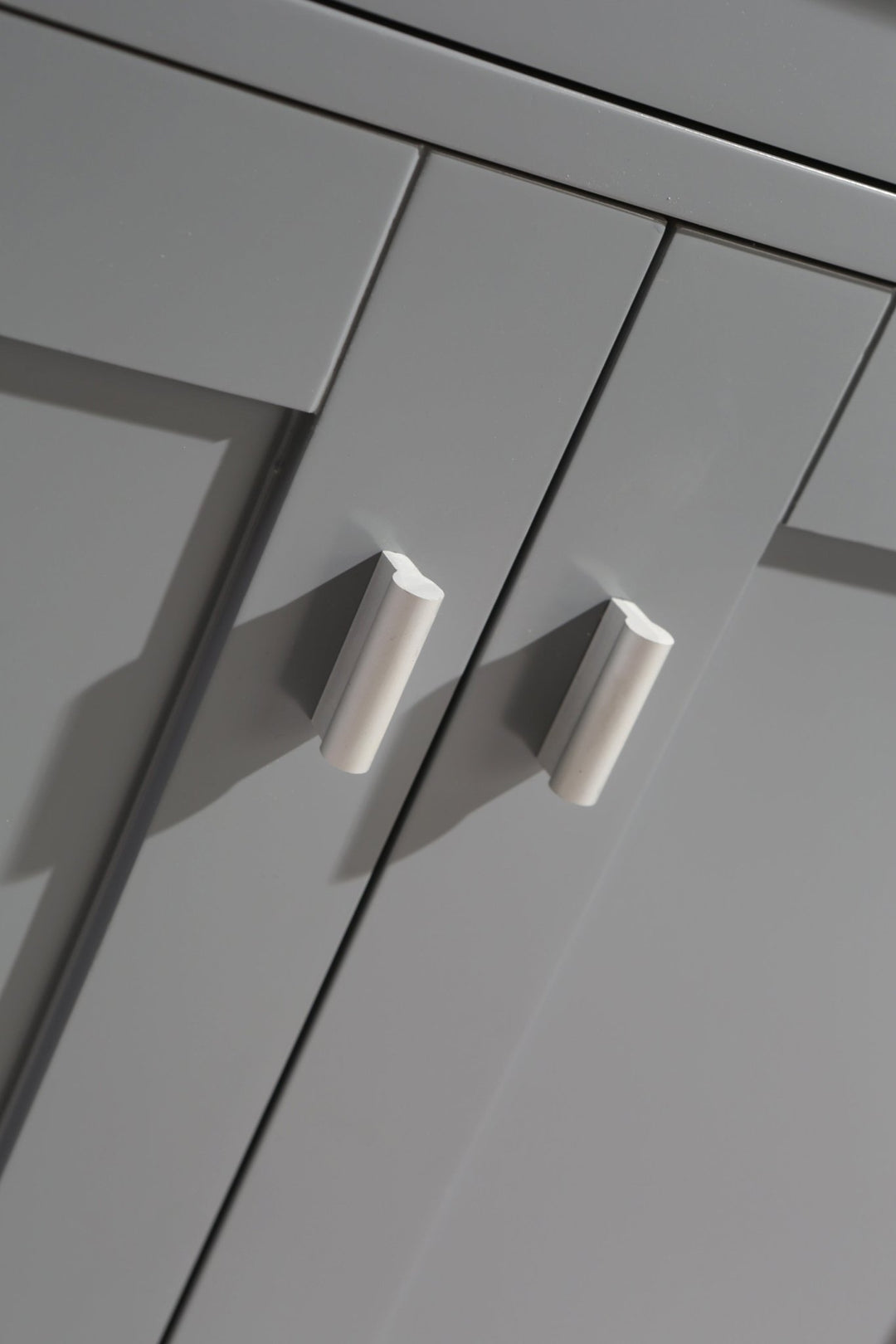 London 61" Double Sink Vanity in Gray - Design Element Bath Kitchen - Bathroom Vanity - 