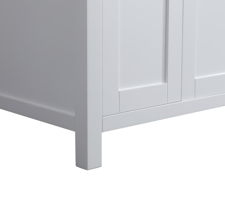 London 60.5" Double Sink Vanity Cabinet Only in White - Design Element Bath Kitchen - Bathroom Vanity - 