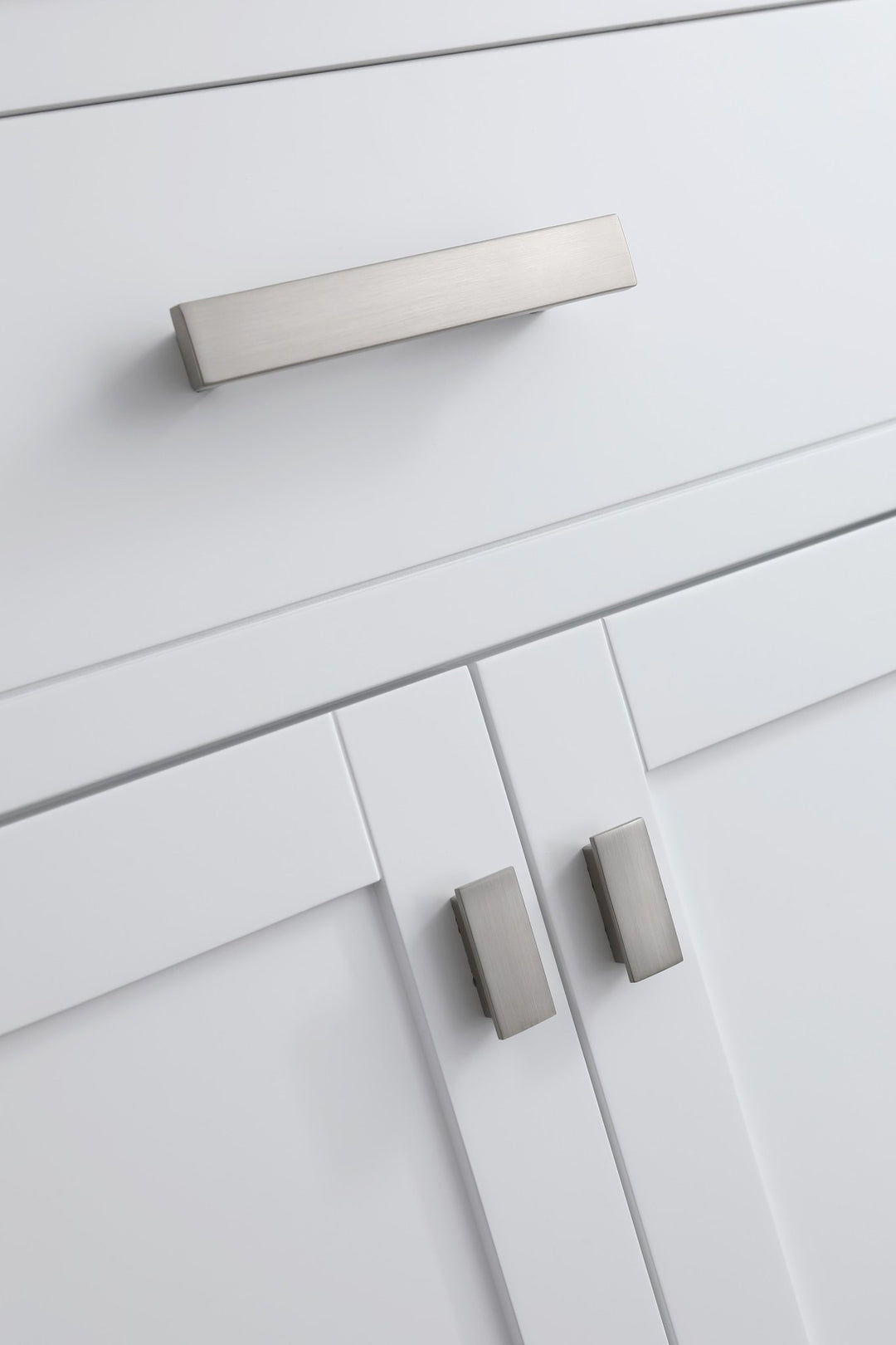 London 60.5" Double Sink Vanity Cabinet Only in White - Design Element Bath Kitchen - Bathroom Vanity - 
