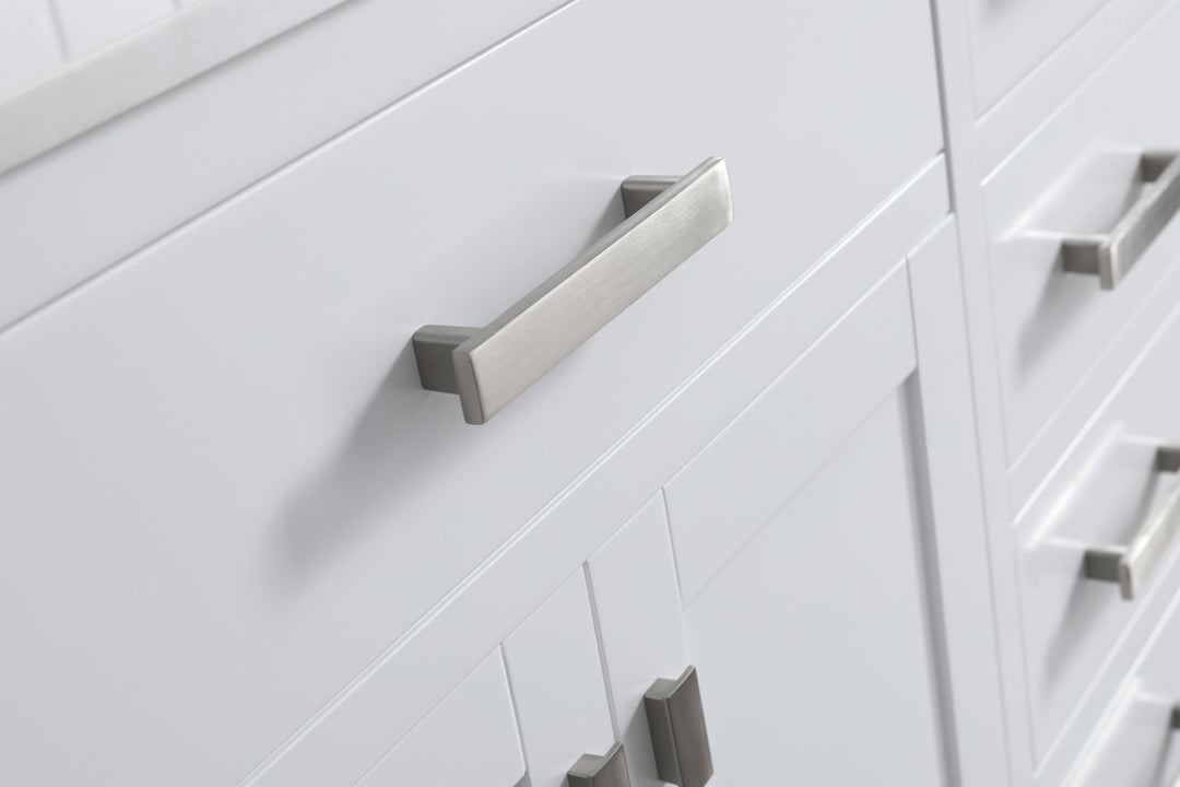 London 71.5" Double Sink Vanity Cabinet Only in White - Design Element Bath Kitchen - Bathroom Vanity - 