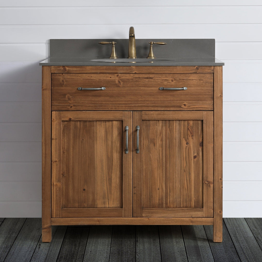 Bryson 36" Vanity Base Only in Walnut - Design Element Bath Kitchen - Bathroom Vanity - 