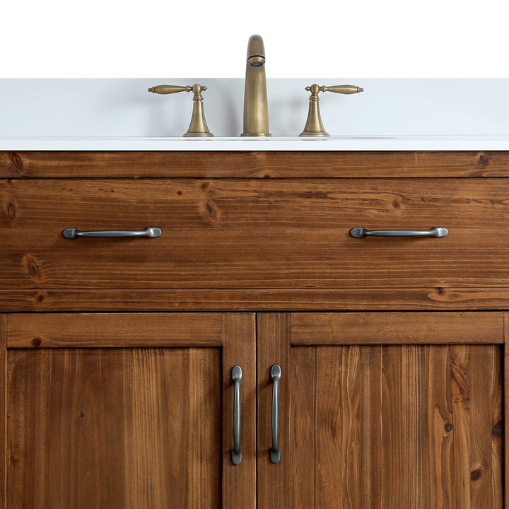 Bryson 36" Vanity Base Only in Walnut - Design Element Bath Kitchen - Bathroom Vanity - 