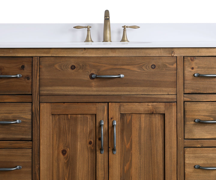 Bryson 48" Vanity Base Only in Walnut - Design Element Bath Kitchen - Bathroom Vanity - 