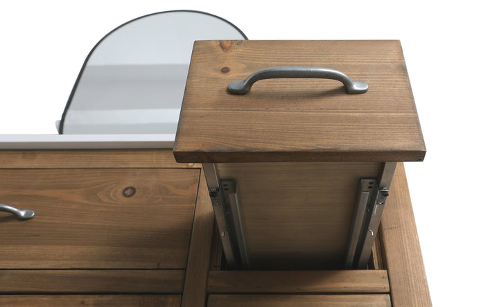 Bryson 48" Vanity Base Only in Walnut - Design Element Bath Kitchen - Bathroom Vanity - 