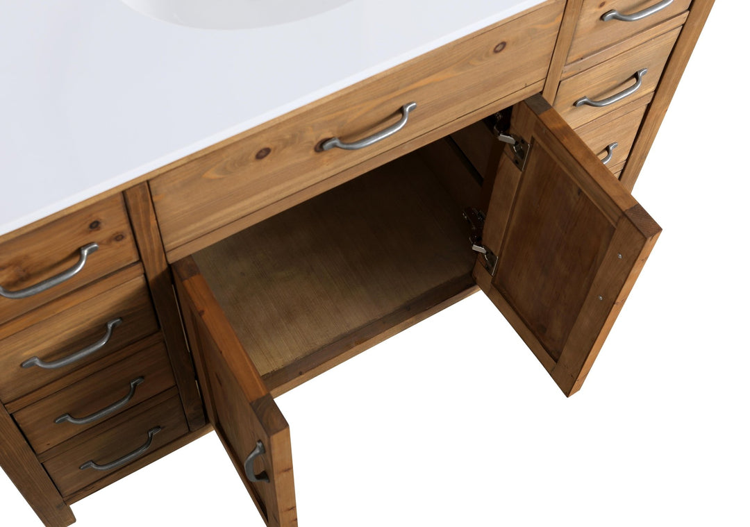 Bryson 48" Vanity Base Only in Walnut - Design Element Bath Kitchen - Bathroom Vanity - 
