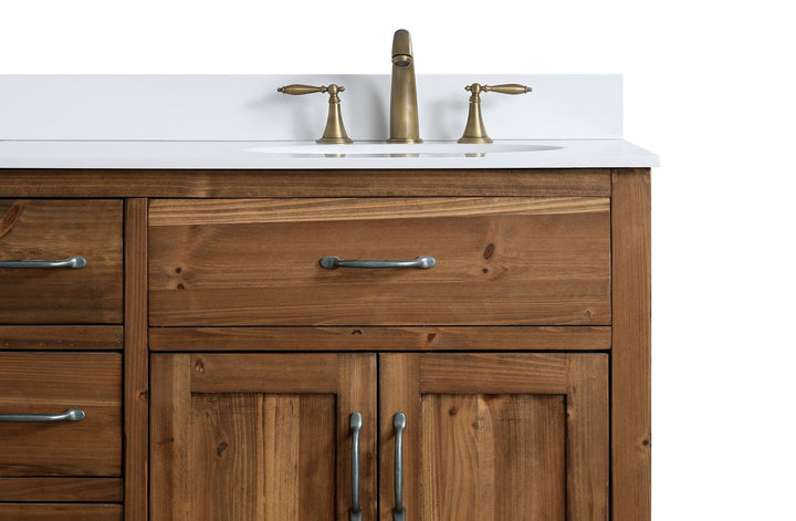 Bryson 60" Vanity Base Only in Walnut - Design Element Bath Kitchen - Bathroom Vanity - 