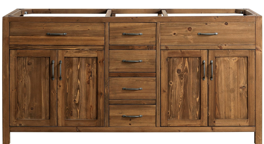Bryson 72" Vanity Base Only in Walnut - Design Element Bath Kitchen - Bathroom Vanity - 