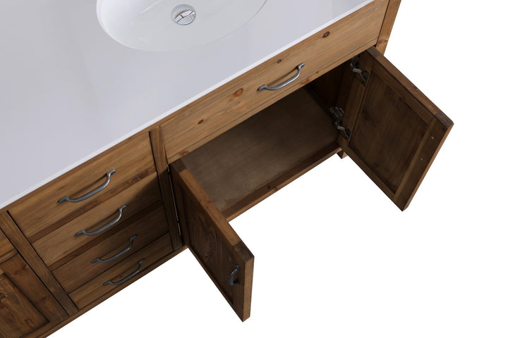 Bryson 72" Vanity Base Only in Walnut - Design Element Bath Kitchen - Bathroom Vanity - 
