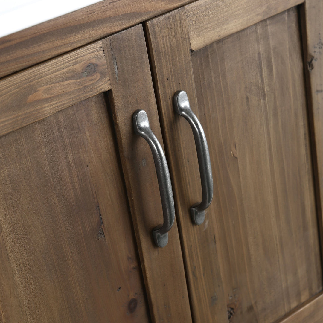 Austin 30" Single Sink Vanity In Walnut with Porcelain Top - Design Element Bath Kitchen - Bathroom Vanity - 
