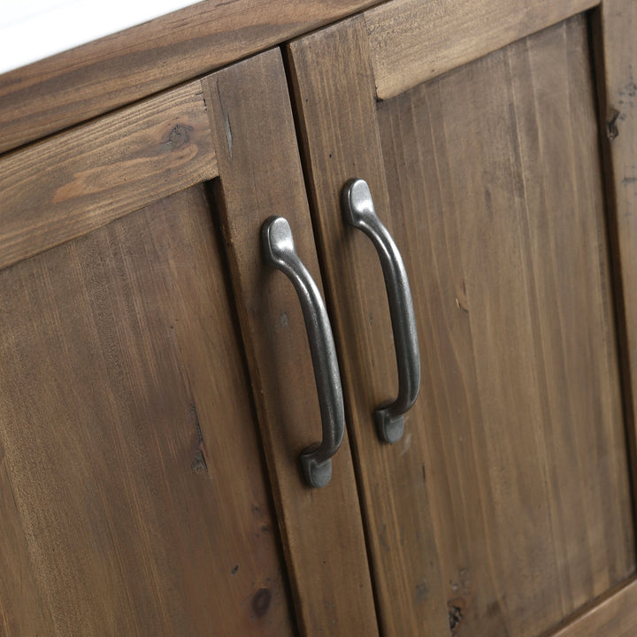 Austin 30" Single Sink Vanity In Walnut with Porcelain Top - Design Element Bath Kitchen - Bathroom Vanity - 