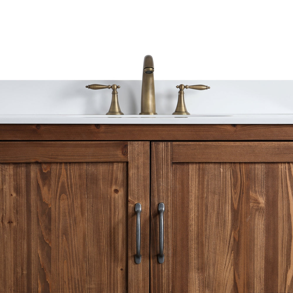 Austin 36" Vanity Base Built With Reclaimed Wood in Walnut Finish - Design Element Bath Kitchen - Bathroom Vanity - 