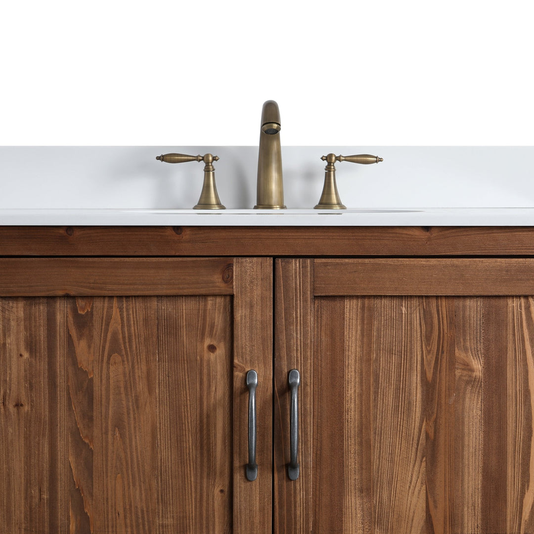 Austin 36" Vanity Base Built With Reclaimed Wood in Walnut Finish - Design Element Bath Kitchen - Bathroom Vanity - 