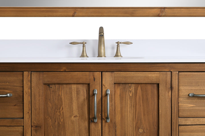 Austin 48" Vanity Base Built With Reclaimed Wood in Walnut Finish - Design Element Bath Kitchen - Bathroom Vanity - 