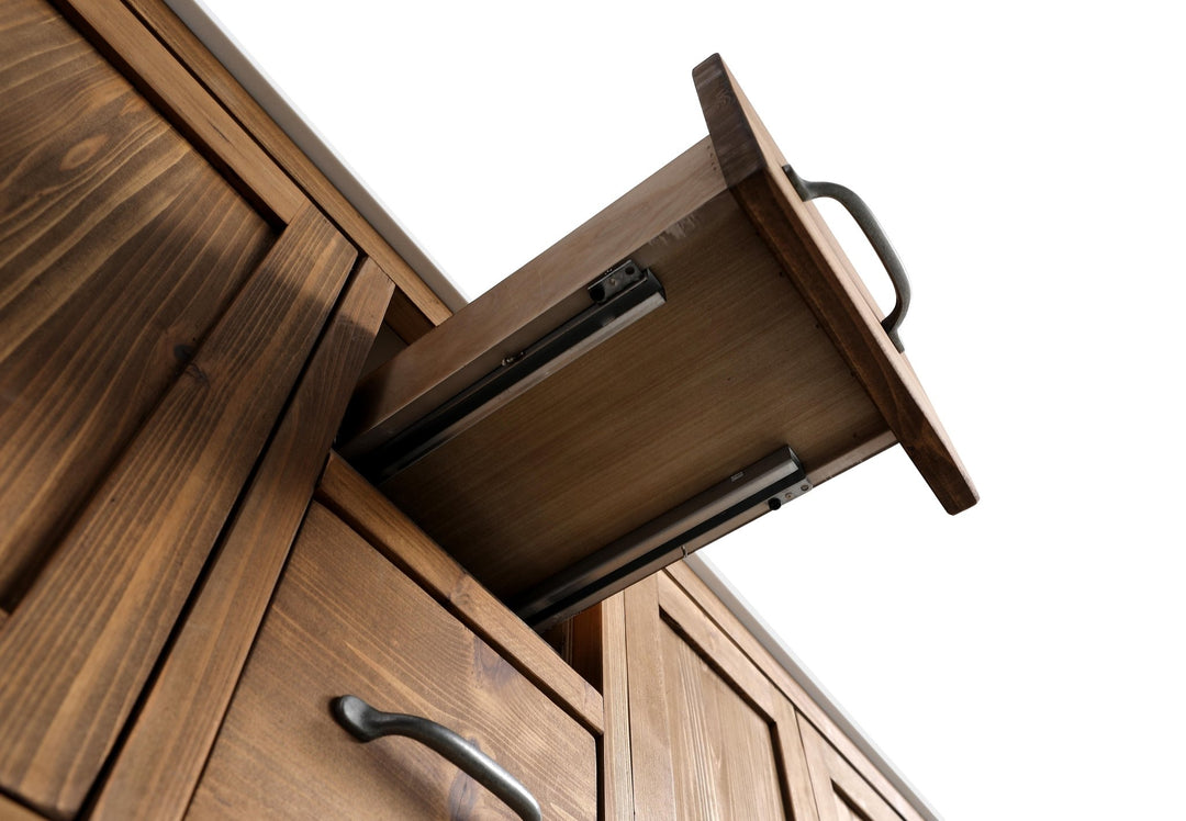 Austin 60" Vanity Base Built With Reclaimed Wood in Walnut Finish - Design Element Bath Kitchen - Bathroom Vanity - 