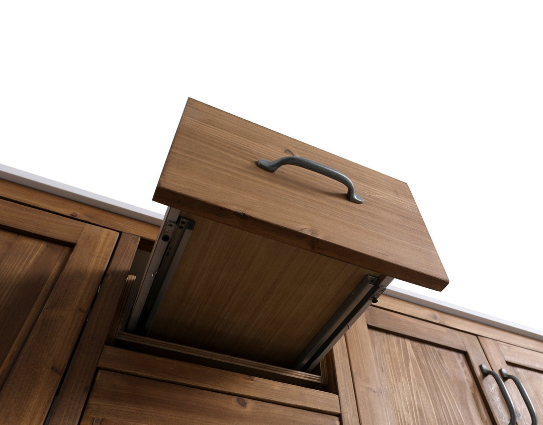 Austin 72" Vanity Base Built With Reclaimed Wood in Walnut Finish - Design Element Bath Kitchen - Bathroom Vanity - 