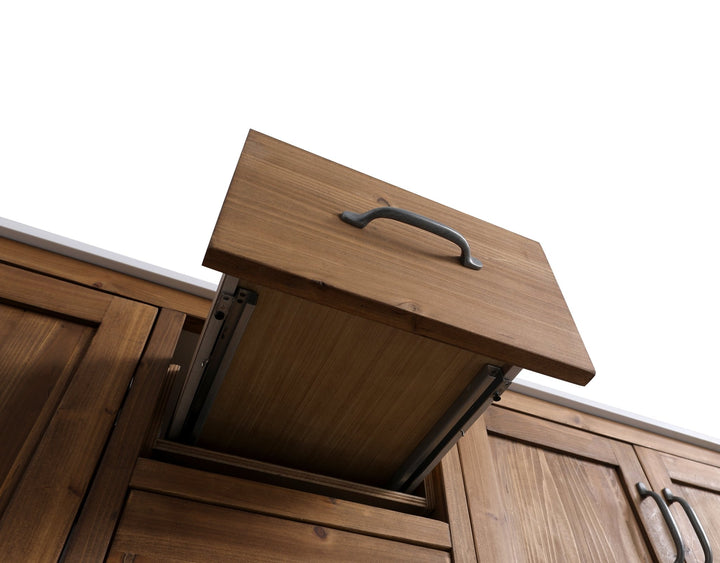 Austin 72" Vanity Base Built With Reclaimed Wood in Walnut Finish - Design Element Bath Kitchen - Bathroom Vanity - 