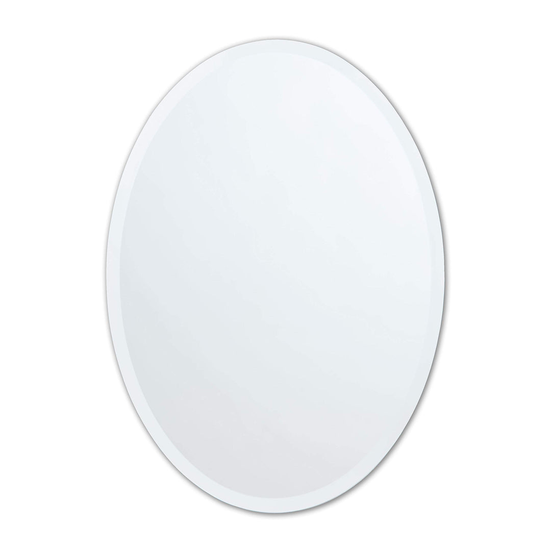 Vera 20" x 28" Oval Frameless Mirror - Design Element Bath Kitchen - Mirror - 1 Piece