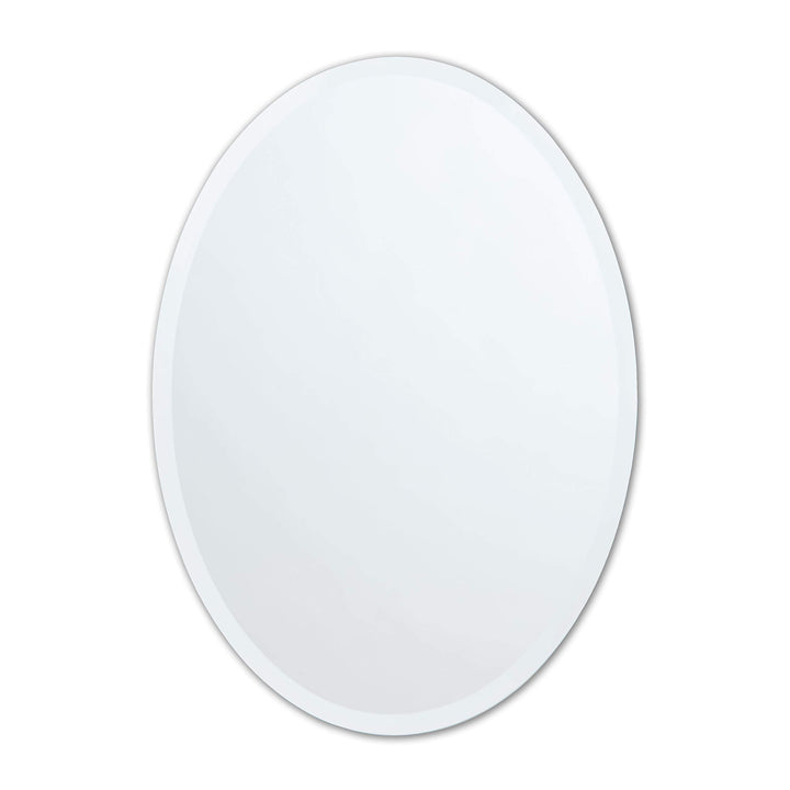 Vera 20" x 28" Oval Frameless Mirror - Design Element Bath Kitchen - Mirror - 1 Piece