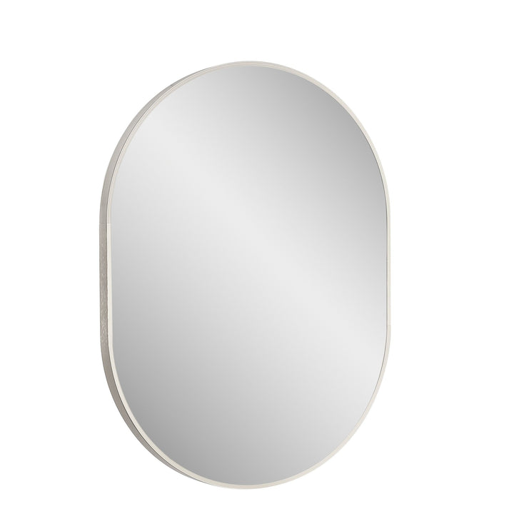 Vera 24" x 32" Oval Vanity Mirror with Metal Frame - Design Element Bath Kitchen - Mirror - Chrome
