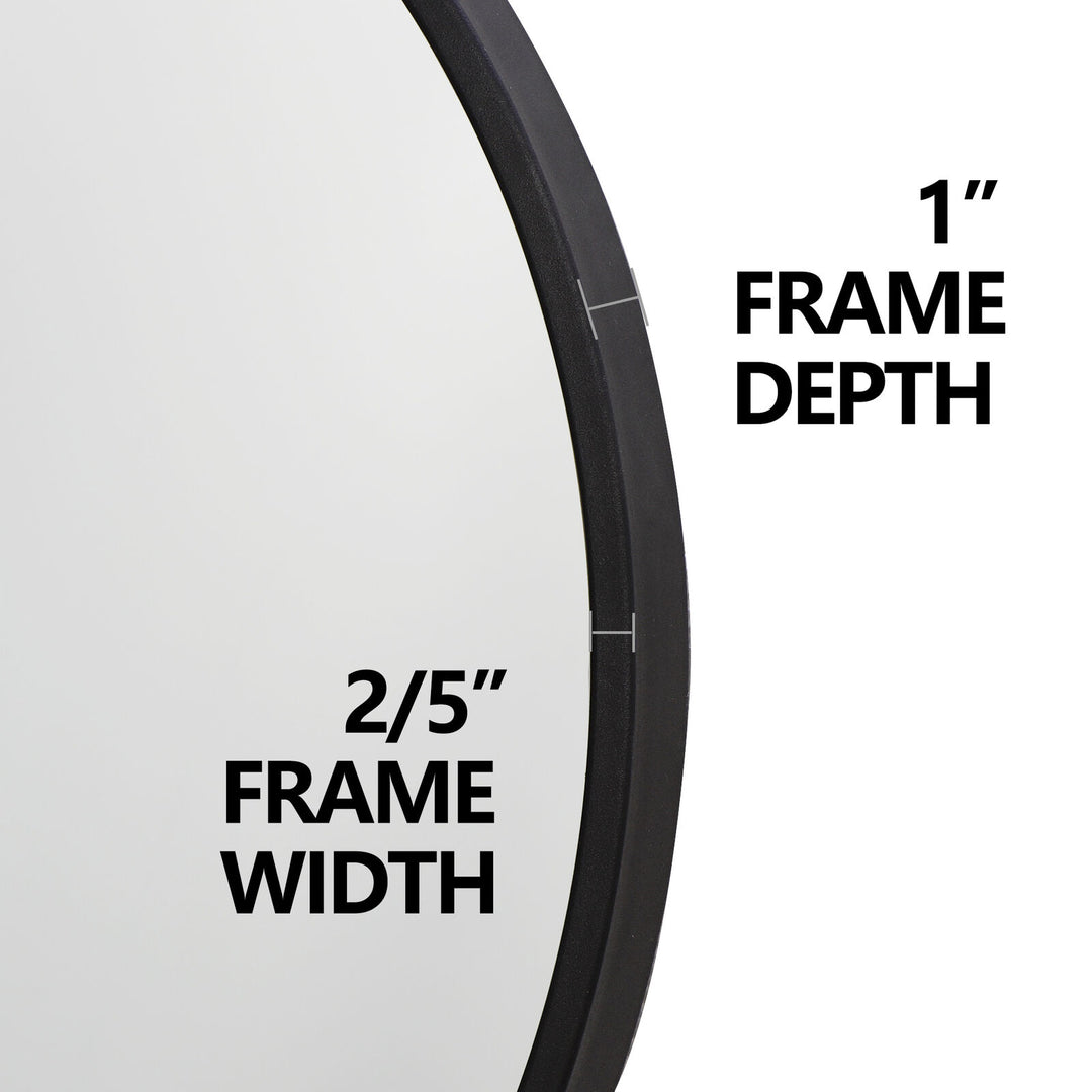 Vera 28" x 28" Round Vanity Mirror with Stainless Steel Frame - Design Element Bath Kitchen - Mirror - Gold