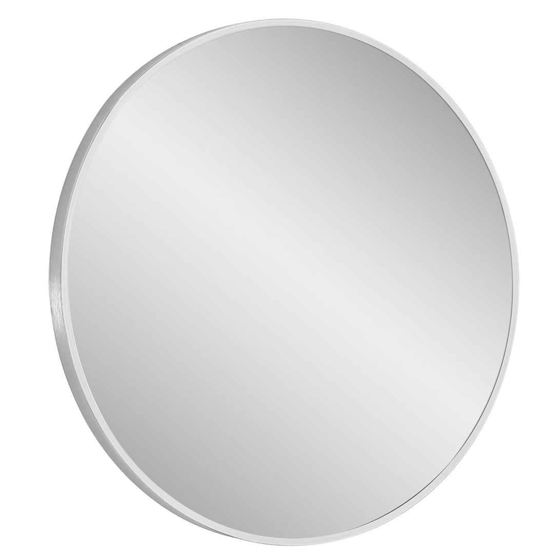 Vera 28" x 28" Round Vanity Mirror with Stainless Steel Frame - Design Element Bath Kitchen - Mirror - Chrome