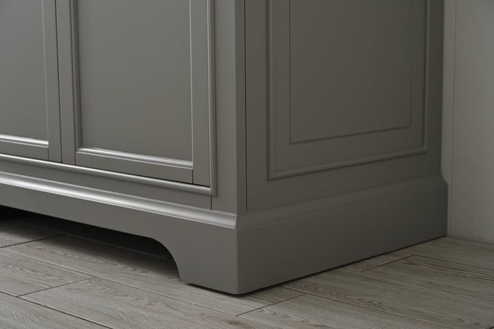 Milano 36" Single Sink Vanity with White Quartz Top - Design Element Bath Kitchen - Bathroom Vanity - Navy with Satin Gold Hardware