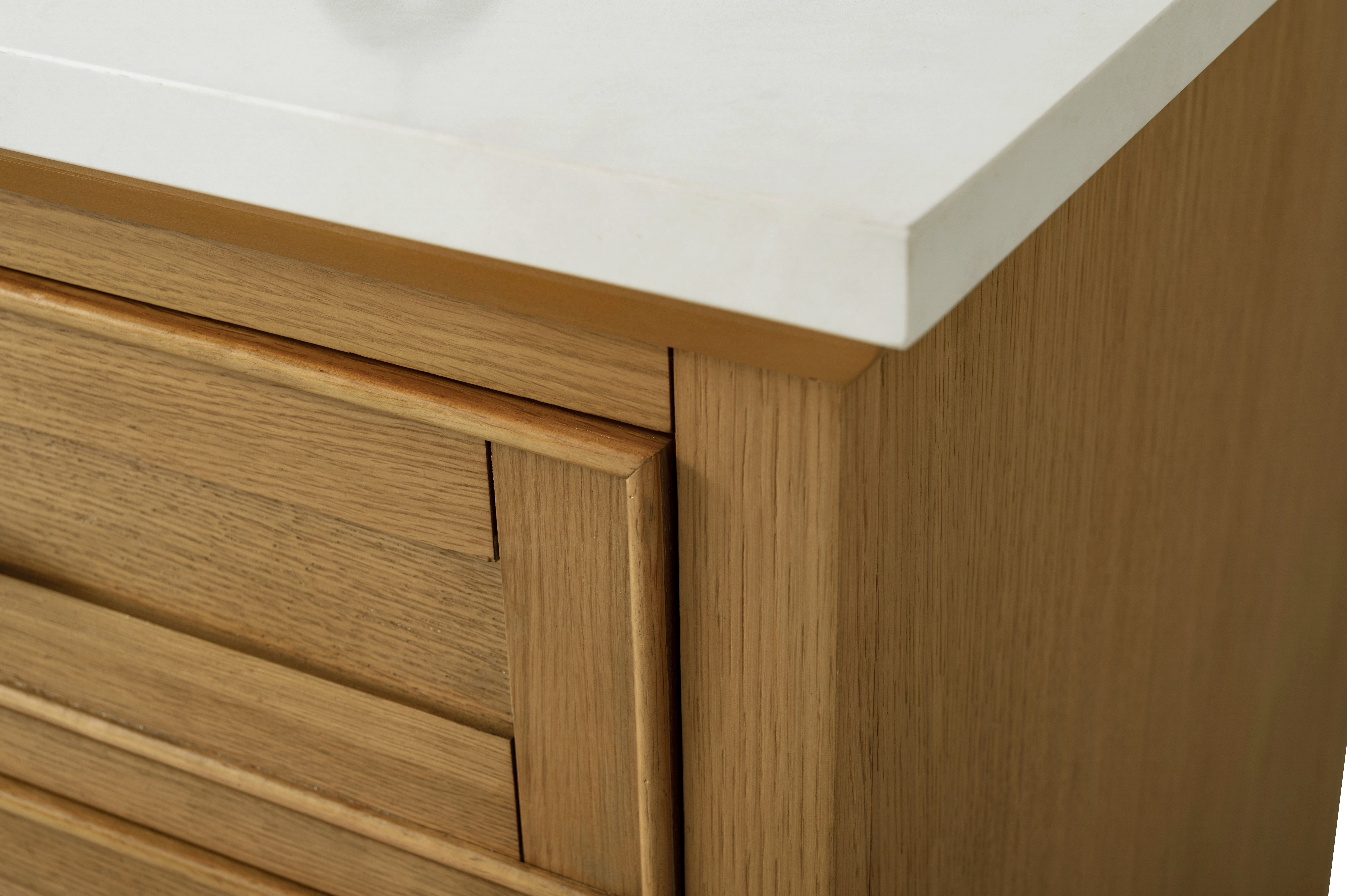 Milano 84" Modular Double Sink Vanity Set with White Quartz Top