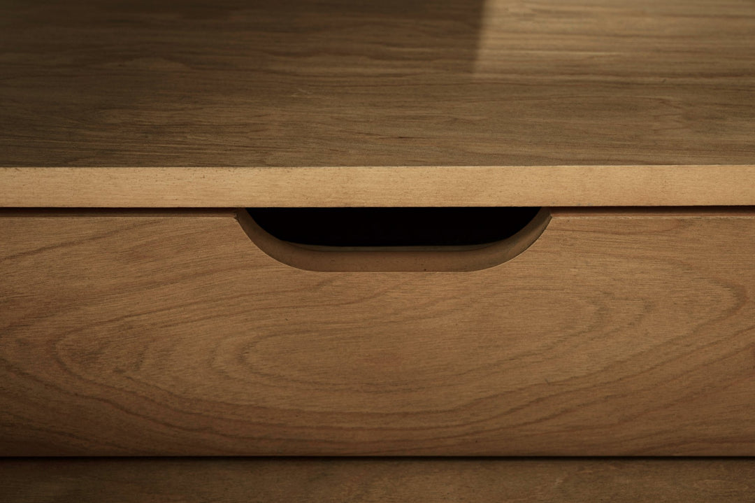 Milano 84" Modular Double Sink Vanity Set with White Quartz Top - Design Element Bath Kitchen - Bathroom Vanity - Heritage Oak with Matte Black Hardware