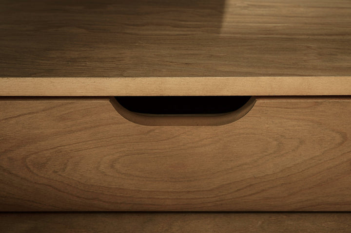 Milano 84" Modular Double Sink Vanity Set with White Quartz Top - Design Element Bath Kitchen - Bathroom Vanity - Heritage Oak with Matte Black Hardware