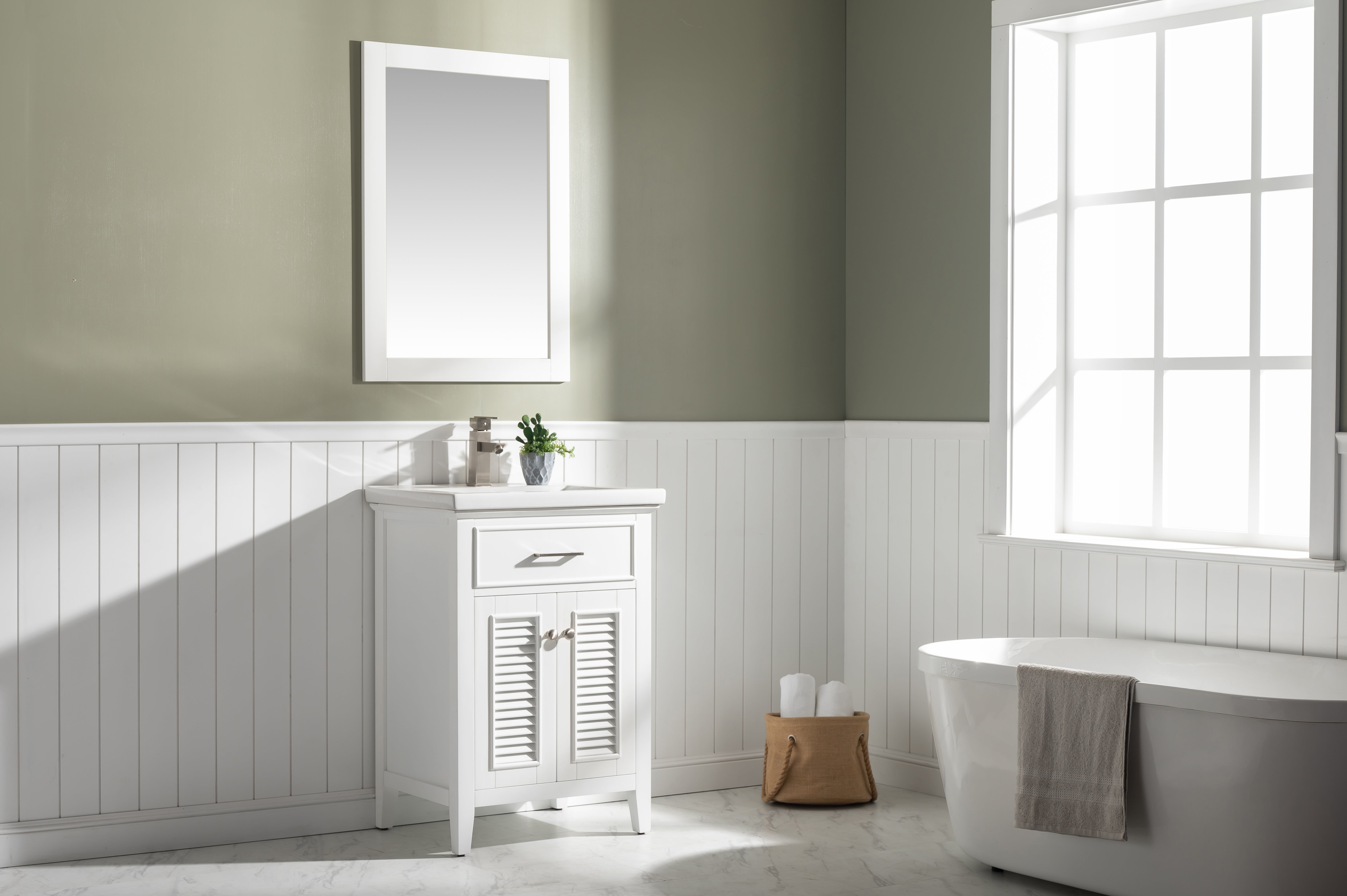 Cameron 24" Single Sink Vanity with Porcelain Top