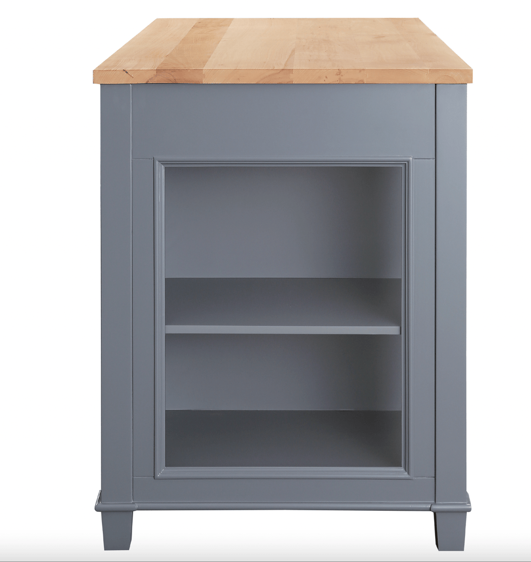 Medley 54" Kitchen Island With Slide Out Table - Gray - Design Element Bath Kitchen - Kitchen Island - 