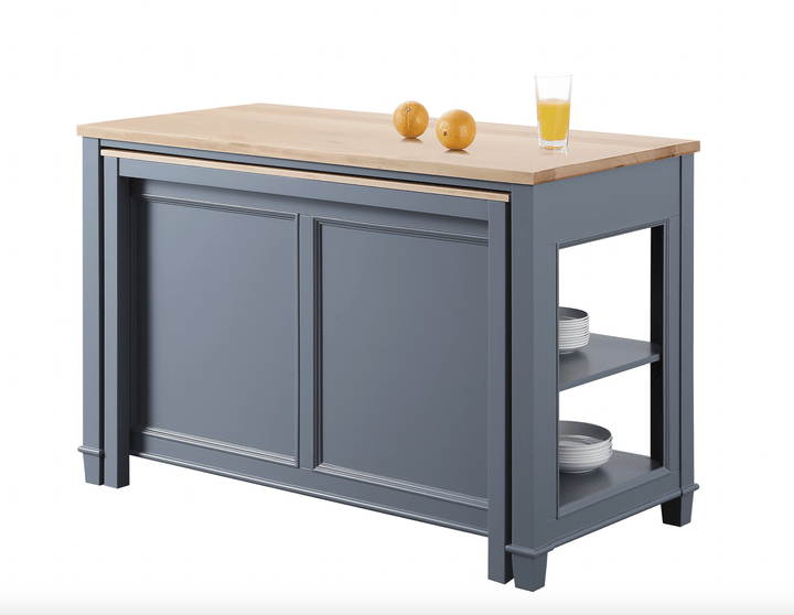 Medley 54" Kitchen Island With Slide Out Table - Gray - Design Element Bath Kitchen - Kitchen Island - 
