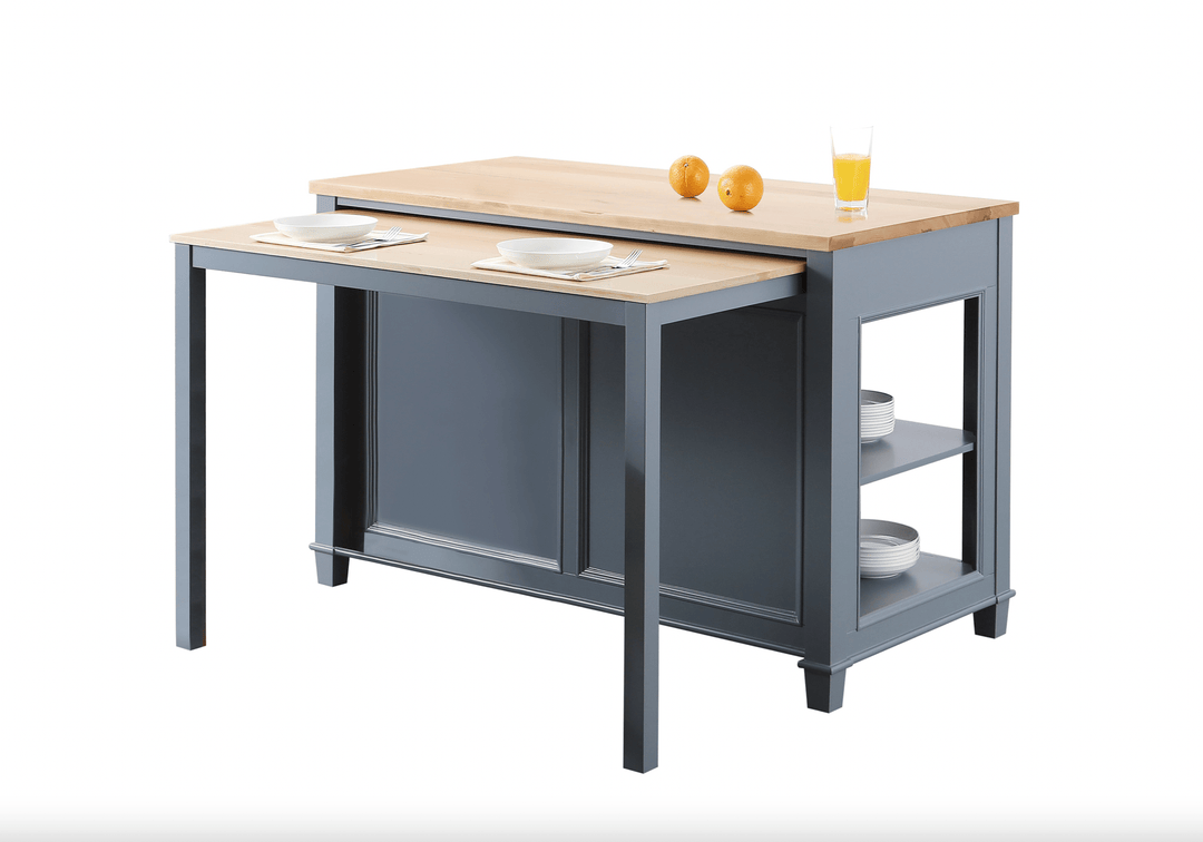 Medley 54" Kitchen Island With Slide Out Table - Gray - Design Element Bath Kitchen - Kitchen Island - 