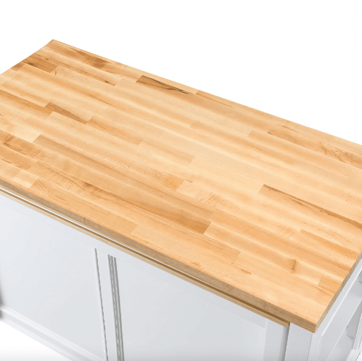 Medley 54" Kitchen Island With Slide Out Table - White - Design Element Bath Kitchen - Kitchen Island - 