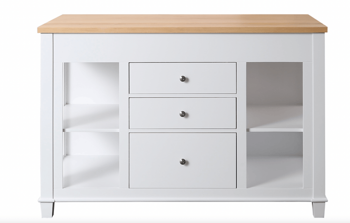 Medley 54" Kitchen Island With Slide Out Table - White - Design Element Bath Kitchen - Kitchen Island - 