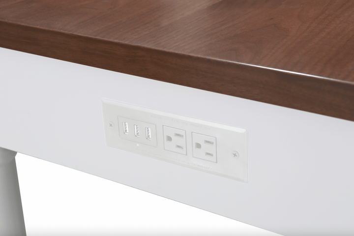 Monterey 80" Kitchen Island in White Cabinet Finish and Wood Countertop - Design Element Bath Kitchen - Kitchen Island - 