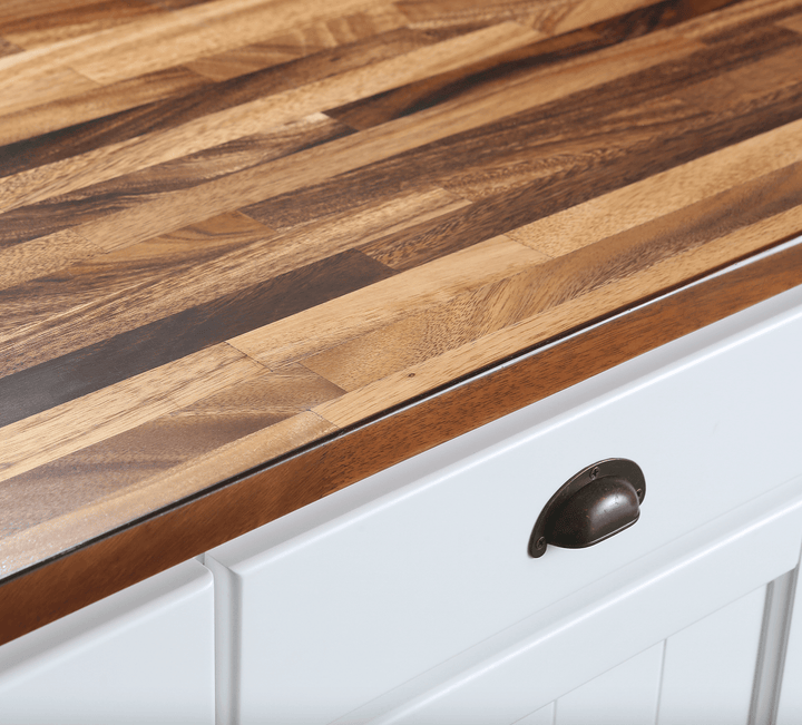 Monterey 52" Kitchen Island - Dark Walnut Finish - White - Design Element Bath Kitchen - Kitchen Island - 